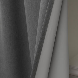 SolbloQ Heathered Linen Look Grommet Blackout Curtains