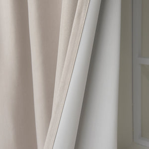 SolbloQ Basketweave Faux Linen Grommet Blackout Curtains