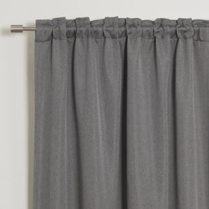 SolbloQ Basketweave Faux Linen Back Tab Blackout Curtains