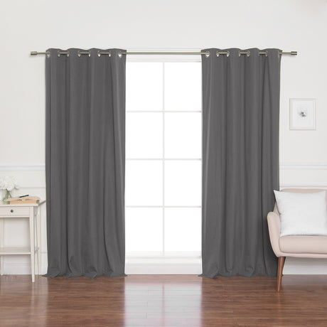 Linen Textured Grommet Thermal Total Blackout Curtains – Best Home Fashion