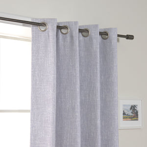 Heather Linen Grommet Blackout Curtains
