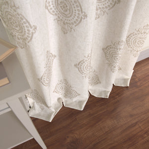 Royal Medallion Linen Blend Blackout Curtain