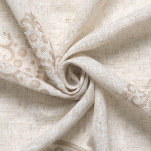 Royal Medallion Linen Blend Blackout Curtain