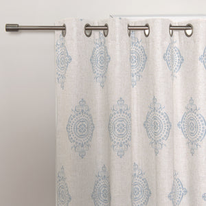 Royal Medallion Linen Blend Blackout Curtain