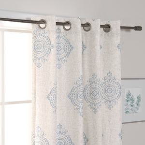 Royal Medallion Linen Blend Blackout Curtain