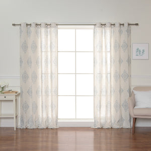 Royal Medallion Linen Blend Curtains