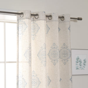 Royal Medallion Linen Blend Curtains