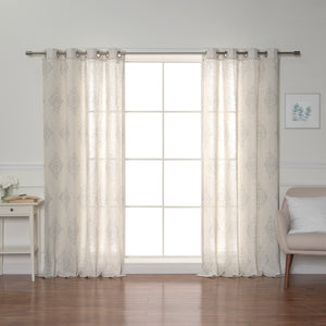 Royal Medallion Linen Blend Curtains