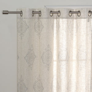 Royal Medallion Linen Blend Curtains