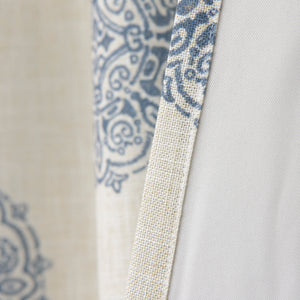 Linen Blend Medallion Blackout Curtain