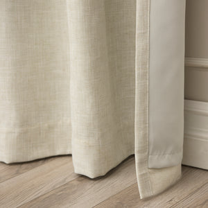 Linen Blend Blackout Curtain - Natural