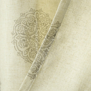 Linen Blend Medallion Curtains