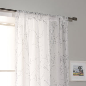 Sheer Watercolor Tree Branch Curtains