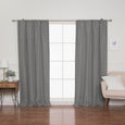 Faux Linen Room Darkening Curtain