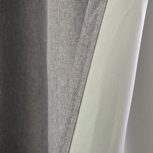 Faux Linen Room Darkening Curtain
