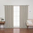 Faux Linen Room Darkening Curtain