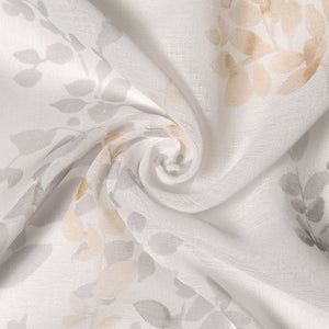 Sheer Watercolor Leaves Curtains