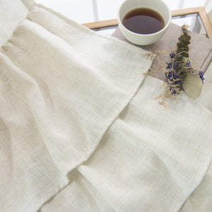 Linen Blend Ruffle Curtain - Natural