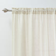 Linen Blend Ruffle Curtain - Natural