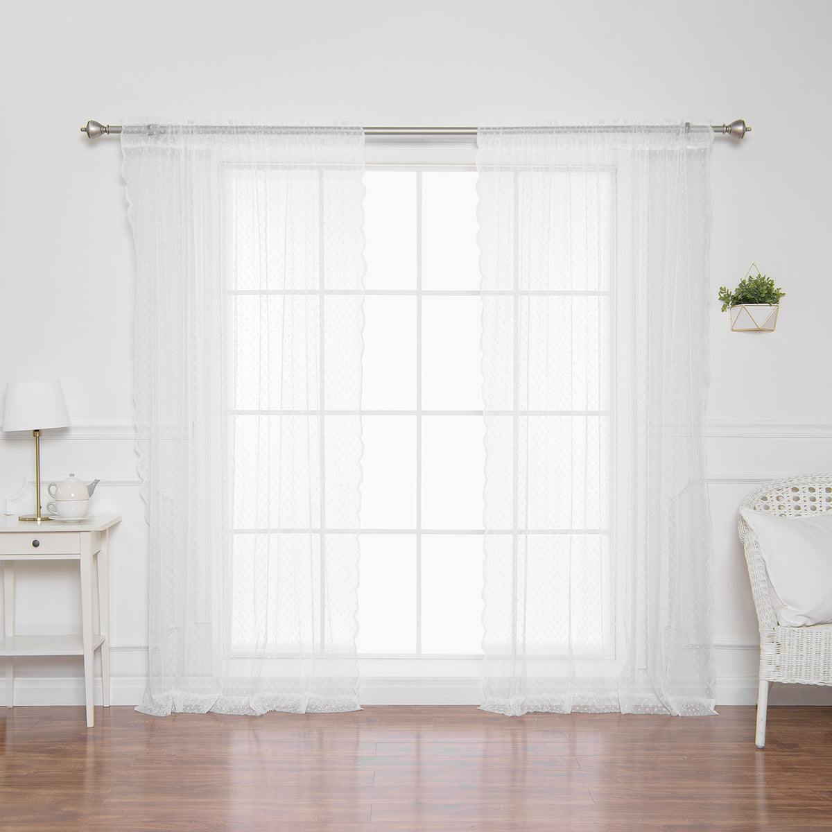 Sheer Lace Dot Curtains