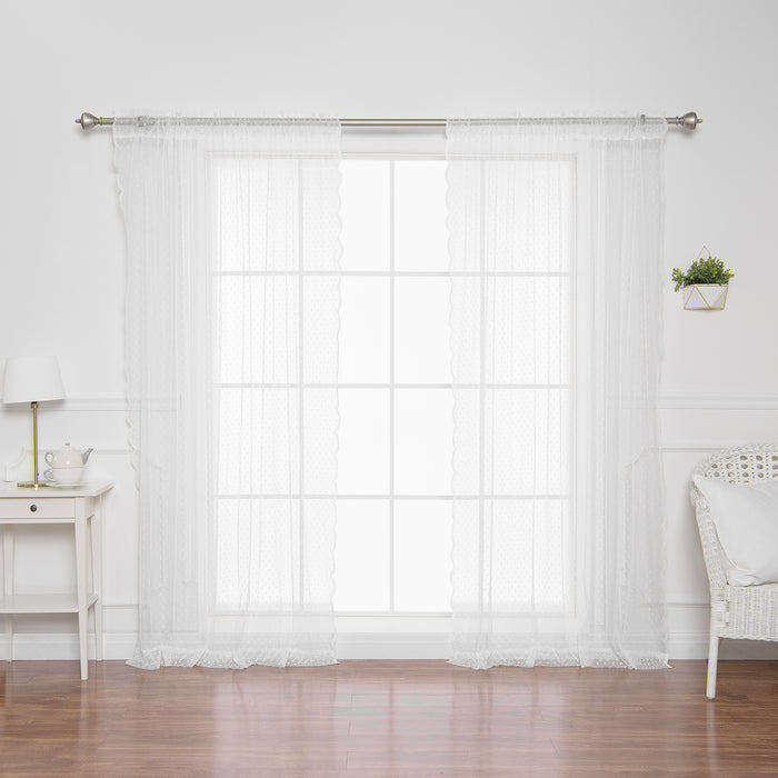 Sheer Lace Dot Curtains