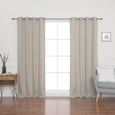Faux Linen Blackout Grommet Curtain