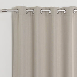 Faux Linen Blackout Grommet Curtain