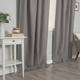 Faux Linen Blackout Tab Top Curtain