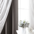 uMIXm Dimanche Tulle & Bronze Grommet Blackout Curtains