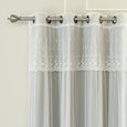 uMIXm Dimanche Tulle & Bronze Grommet Blackout Curtains