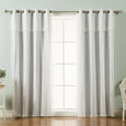 uMIXm Dimanche Tulle & Bronze Grommet Blackout Curtains