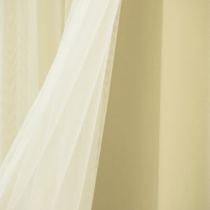uMIXm Dimanche Tulle & Silver Grommet Blackout Curtains