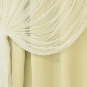 uMIXm Dimanche Tulle & Silver Grommet Blackout Curtains
