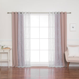 Rose Sheers & Blackout Curtains