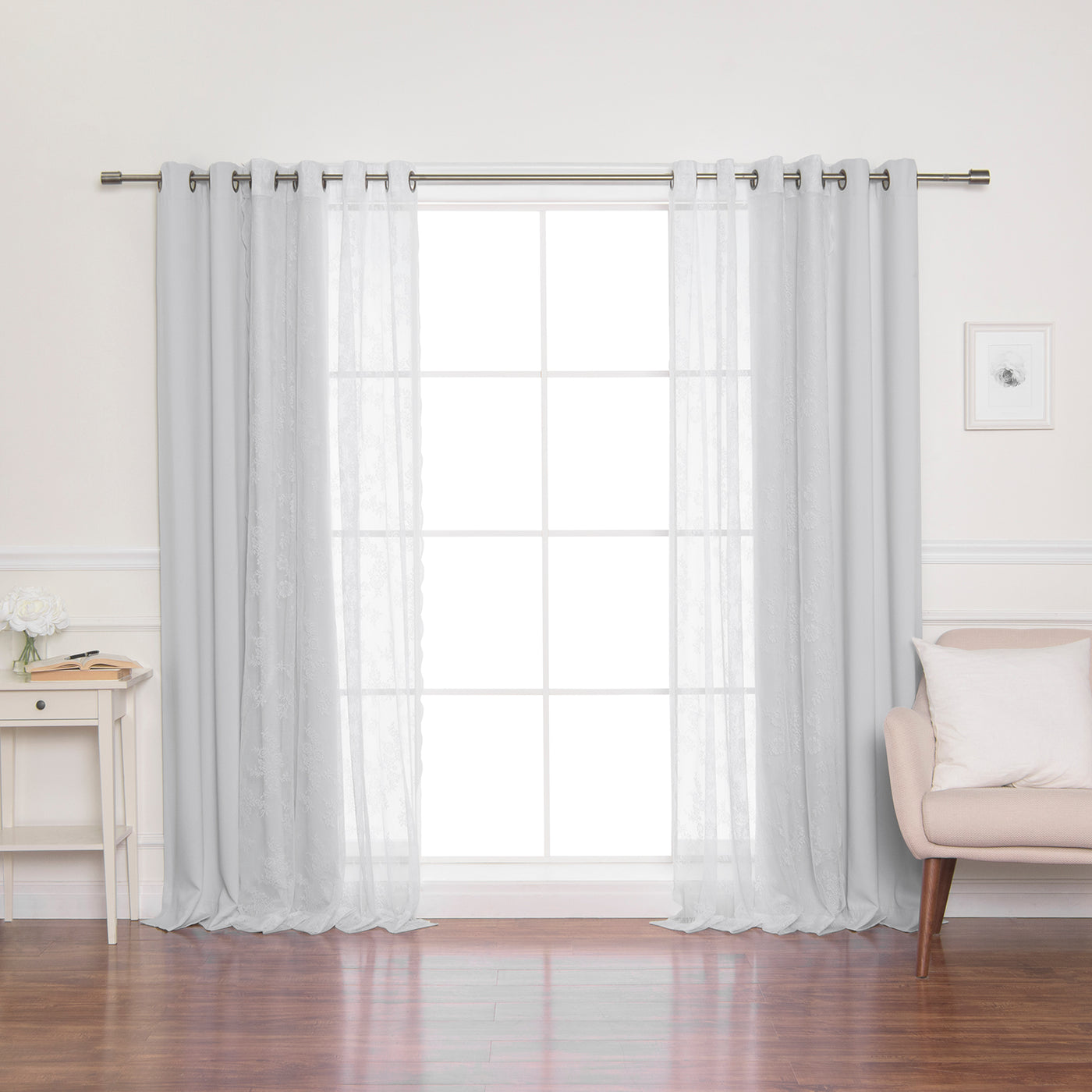 Rose Sheers & Blackout Curtains