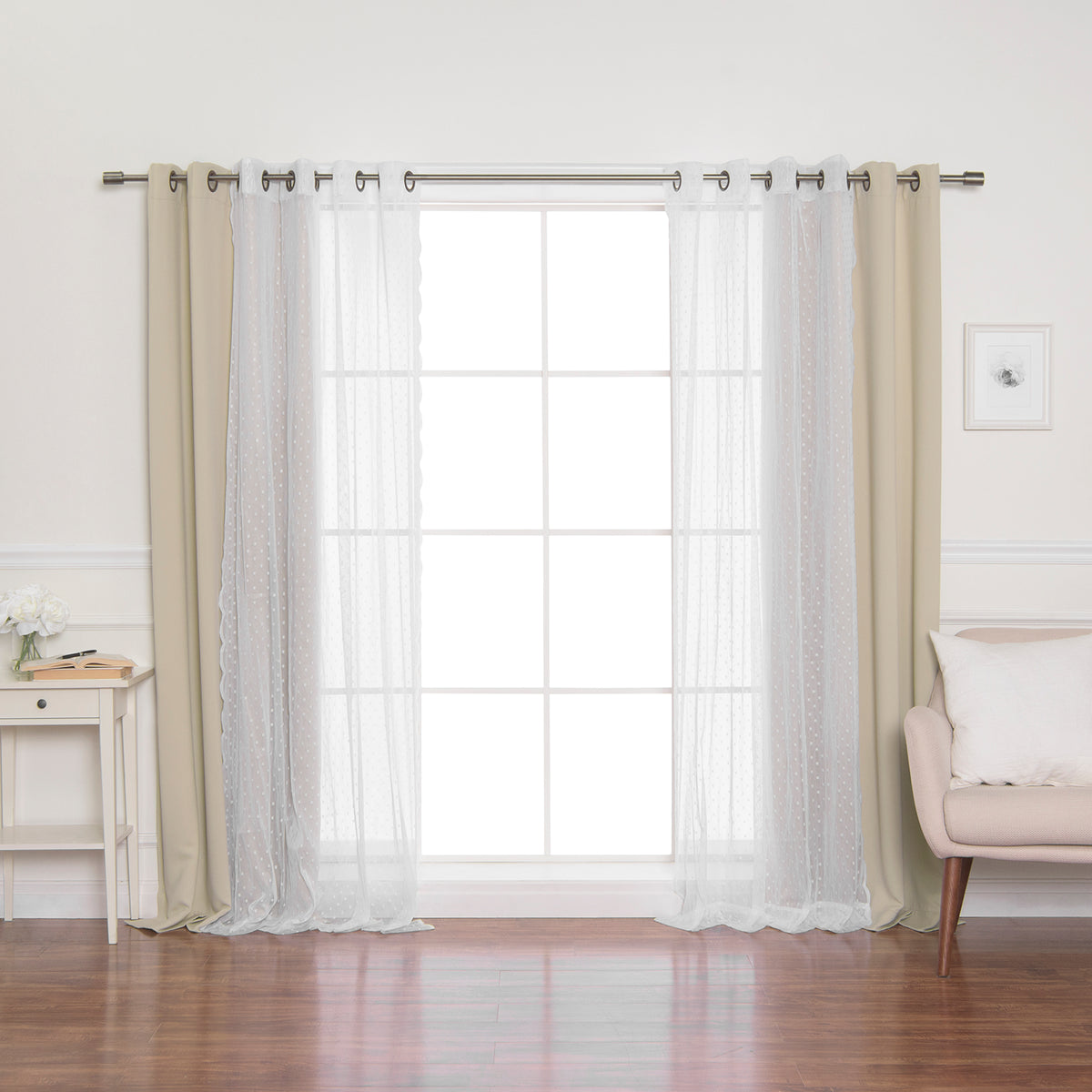 Sheer Pretty Dot & Blackout Curtains