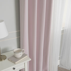 uMIXm Tulle & Bronze Grommet Blackout Curtains