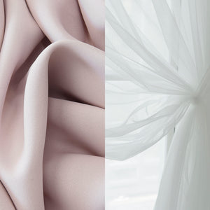 uMIXm Tulle & Bronze Grommet Blackout Curtains