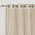 uMIXm Tulle & Bronze Grommet Blackout Curtains