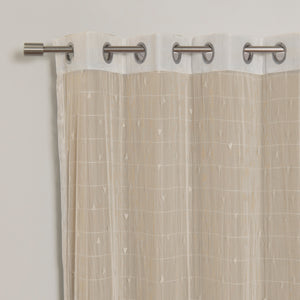 uMIXm Sheer Triangle & Plaid Room Darkening Curtains