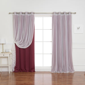 uMIXm Tulle & Silver Grommet Blackout Curtains