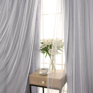 Mix & Match Tulle & Linen-Look Grommet Blackout Curtains