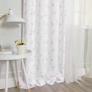 uMIXm Tulle & Flamingo Print Curtains
