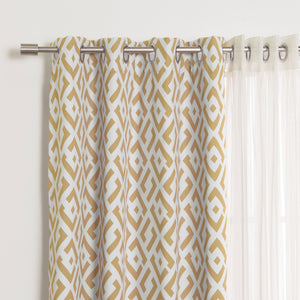 uMIXm Tulle & Geo Lattice Blackout Curtains