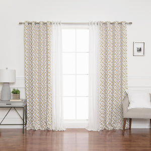 uMIXm Tulle & Geo Lattice Blackout Curtains