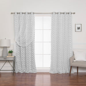uMIXm Tulle & Geo Lattice Blackout Curtains