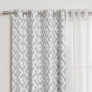 uMIXm Tulle & Geo Lattice Blackout Curtains
