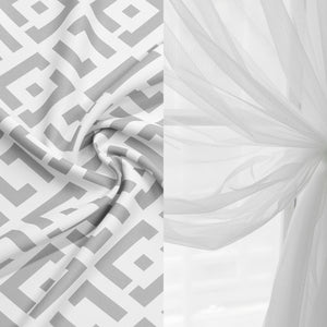 uMIXm Tulle & Geo Lattice Blackout Curtains