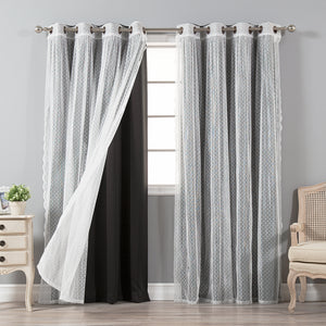 uMIXm Dot Lace & Blackout Curtains