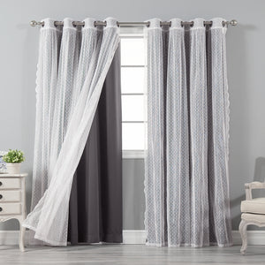 uMIXm Dot Lace & Blackout Curtains